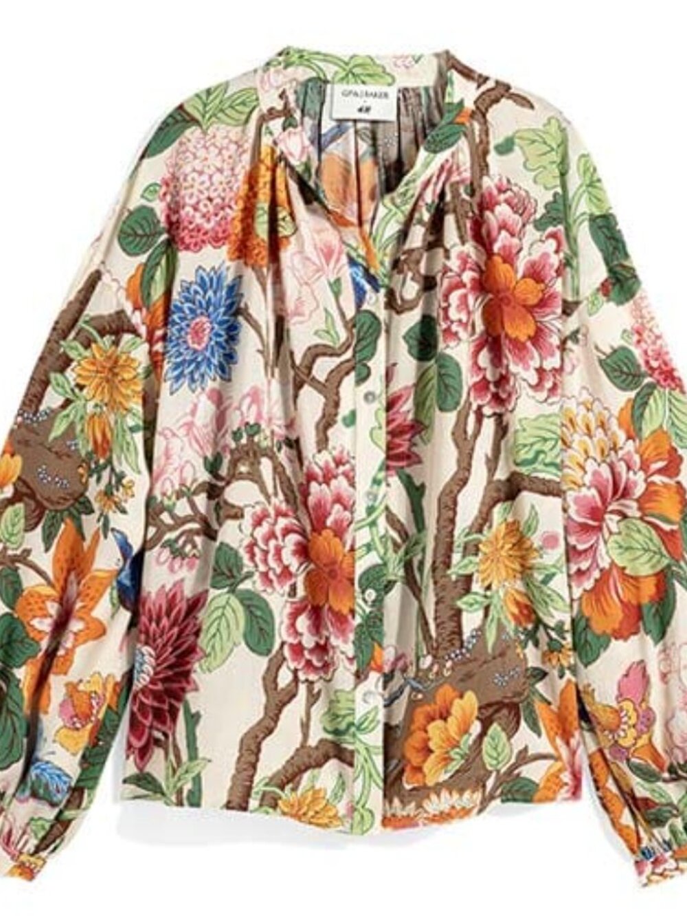 GP & J Baker x H&M Floral Blouse | Flowy Boho Romantic Top Size 2
